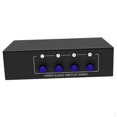 4-drożny przełącznik AV RCA, przełącznik, rozdzielacz, przełącznik selektora, adapter audio wideo