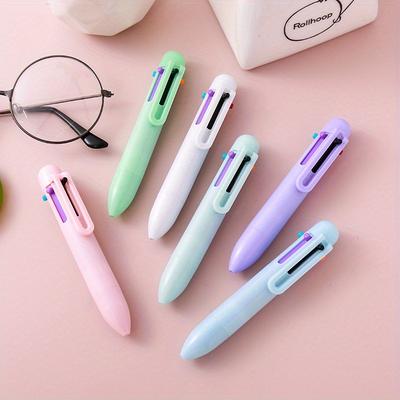 10 Stück 0,5 mm Macaron 6 Farben Kugelschreiber Mini Tragbar Tasche Schreibwaren Schreibwerkzeug Farbe Kugelschreiber
