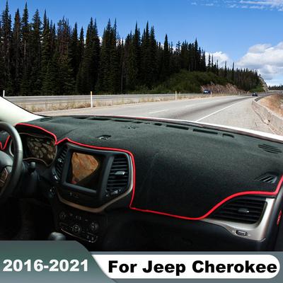 For Jeep Cherokee 2014-2018 Car Dashboard Cover Mat Sun Shade Pad Trument Panel Carpets Protector Accessories