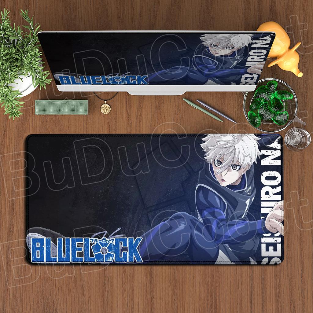 Isagi Yoichi Antypoślizgowa Gumowa Podkładka pod Mysz do Laptopa Gorące Anime Blue Lock Duża Gamingowa Biurowa Rozszerzona Mata na Biurko Akcesoria PC