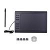 10x6 Inch Professional Graphics Drawing Tablet 12 Express Keys with 8192 Levels Support PC Laptop Connection