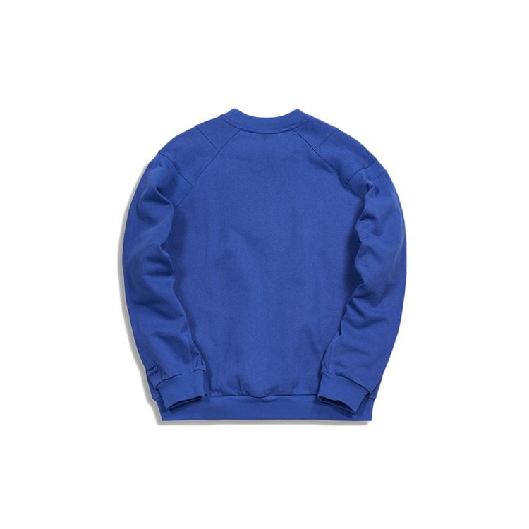 Li-Ning Paris Fashion Week Loose Pullover Sweatshirt Men Tops Blue AWDQ629-1