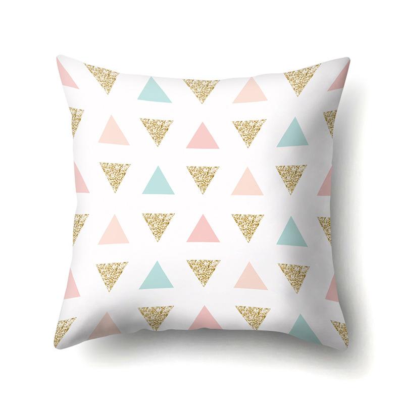 Ins Style Abstract Creative Polyester Pillow Case Car Decoration Home Printed Bedside Cushion Cover Pillow Case