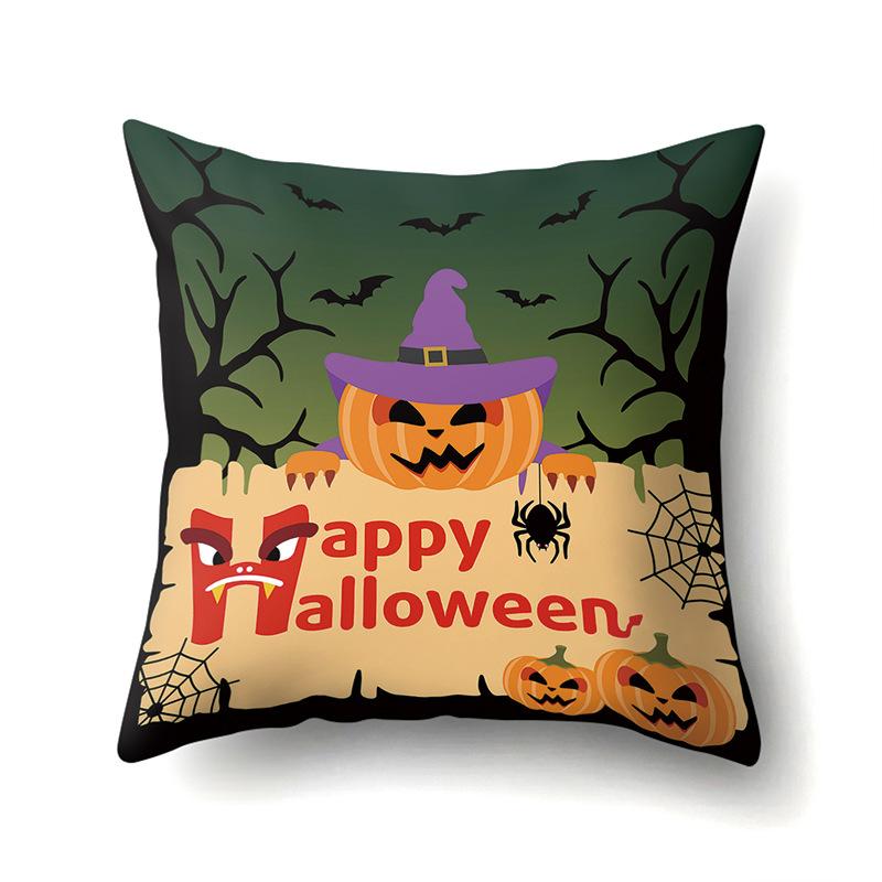 Halloween Polyester Pillowcase Car Pumpkin Sofa Cushion Cover Office Home Living Room Pillowcase