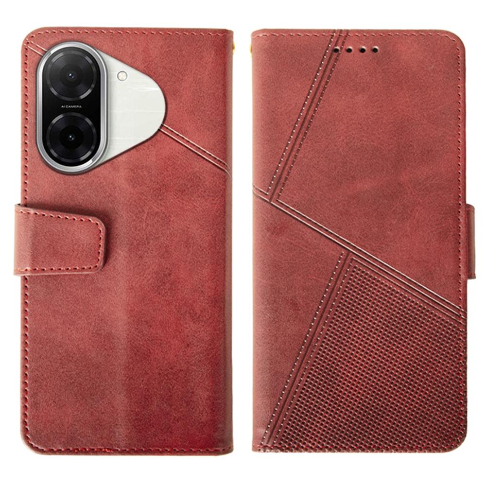 

IDEWEI For Xiaomi Redmi A5 4G (171.7mm)/Poco C71 4G Case Leather Wallet Phone Cover Stand Calf Texture Red