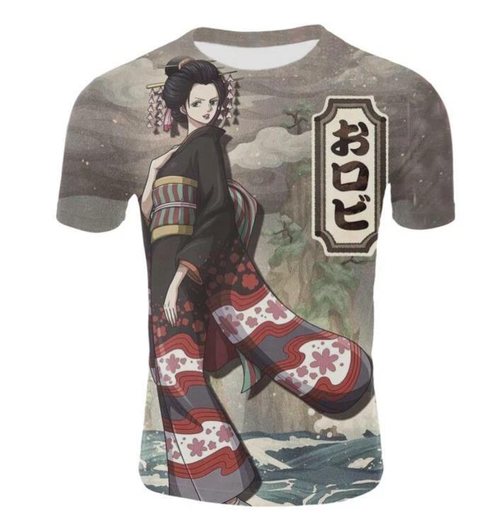 One Piece Nico Robin Cospaly Anime Manga Short Sleeve T-Shirt Tee Polyester 2XL