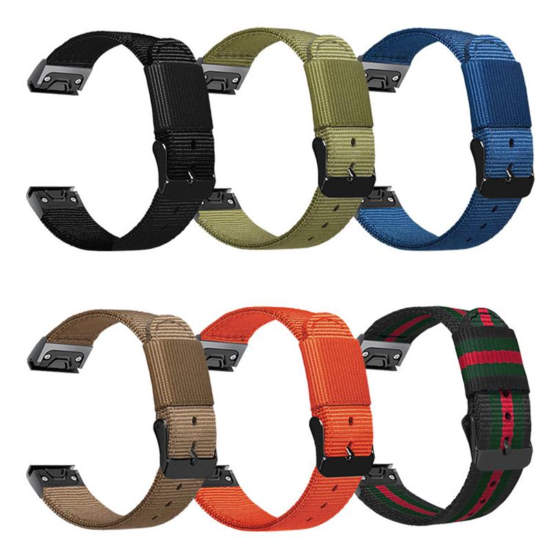 26 22 20MM Nylon Quick Release Watchband For Garmin Fenix 7X 7 6 6X Pro 5 5X/5XPlus 3 HR  Watch Canvas Strap Wrist Band Bracelet