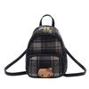 2025 nowa wełniana torebka damska mini torebka na ramię modny wszechstronny plecak do dojazdów w kratę