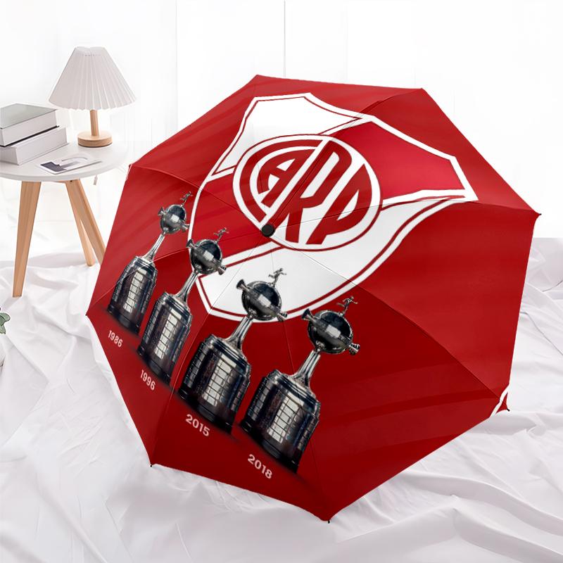 Printed Club Atlético River Plate Printed Folding Umbrella,Outdoor,Leisure,And Travel Umbrella,Durable Umbrella Fabric,Birthday And Holiday Gift
