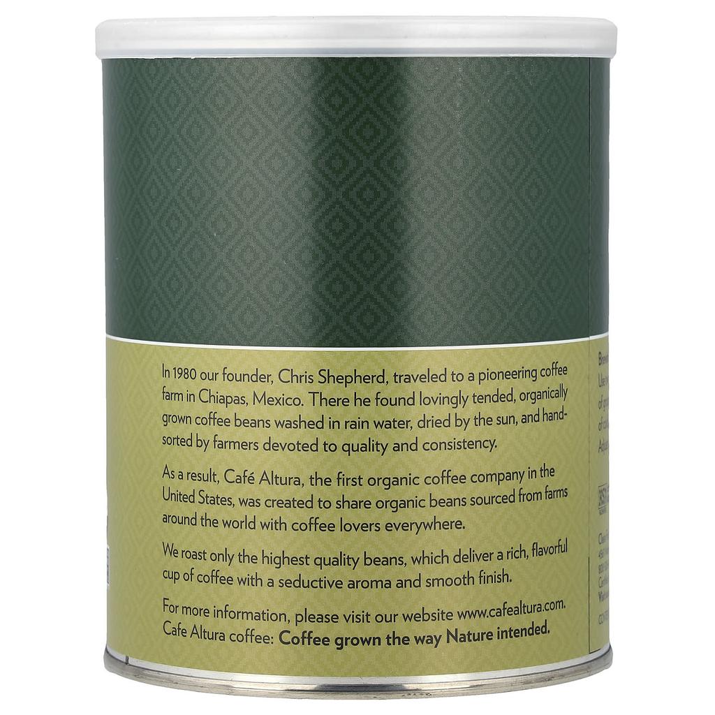 Cafe Altura Organic Coffee, Ground Coffee, French Roast, 283g (10oz)