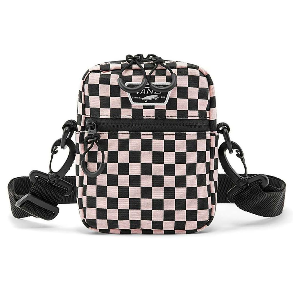 Vans Checkerboard Nylon Shoulder Crossbody Bag Unisex bags Pink VN0A4BH1ZJY
