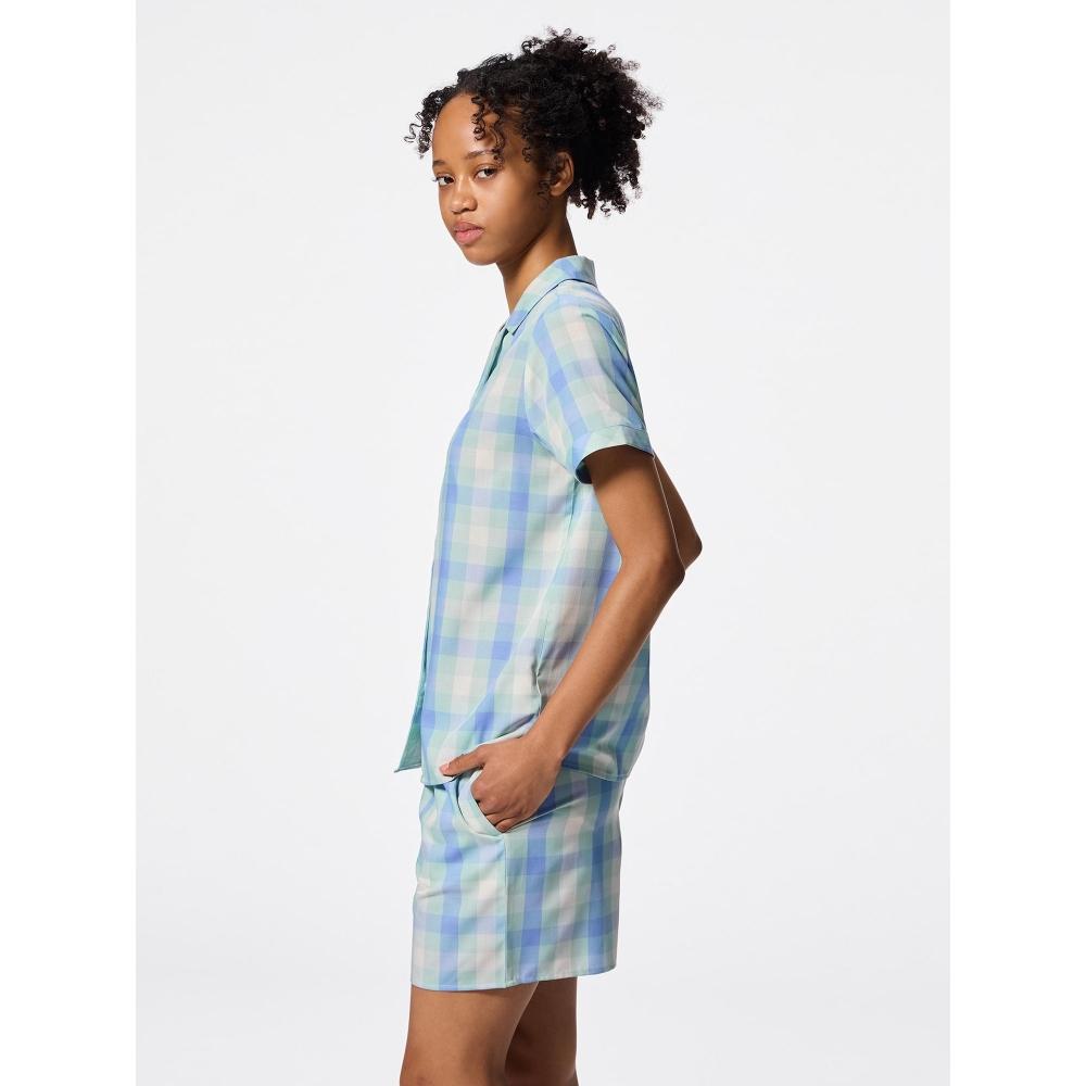 GU by Uniqlo Check Pajamas  Short Sleeve   Shorts  +e