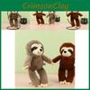 Cozy Brown And Light Gray Plush Sloth Doll For Keychains And Bag Accessories