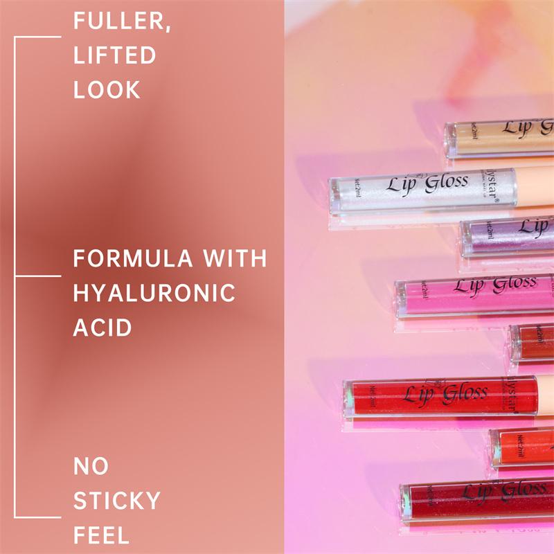 Makeup Lip 8 Color Pearl Lip Gloss Lip and Cheek Lipstick Easy Color Non-stick Cup Sexy Lip Glaze