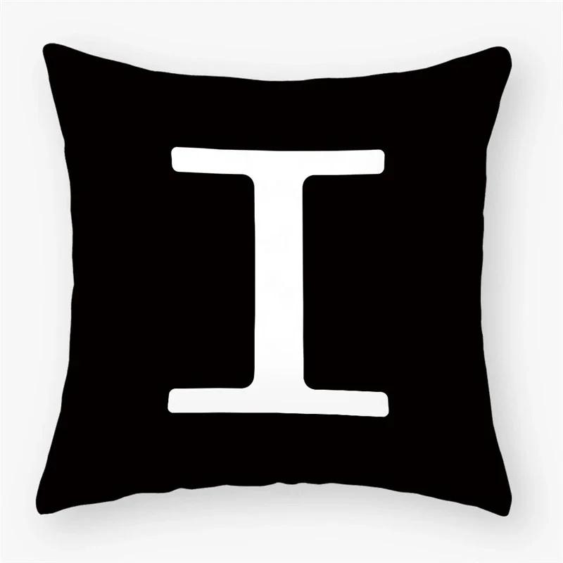 White Letter Cushion Cover X Polyester Pillowcase Sofa Cushions Decorative Throw Pillows Cover Home Decoration Pillowcover