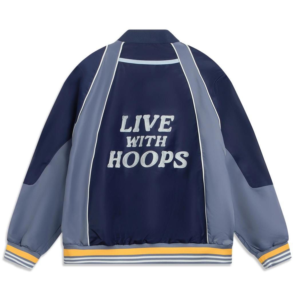 Li Ning Basketball Series Bad Five Color Block Soft Single Button Breathable Versatile Loose Baseball Jacket Men jackets AFDV321-2