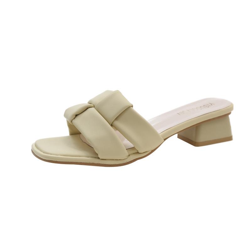 Fashion Shoes Low PU Rubber Rome Hoof Heels Fabric Low Shoes PU Rome Hoof Heels Fabric