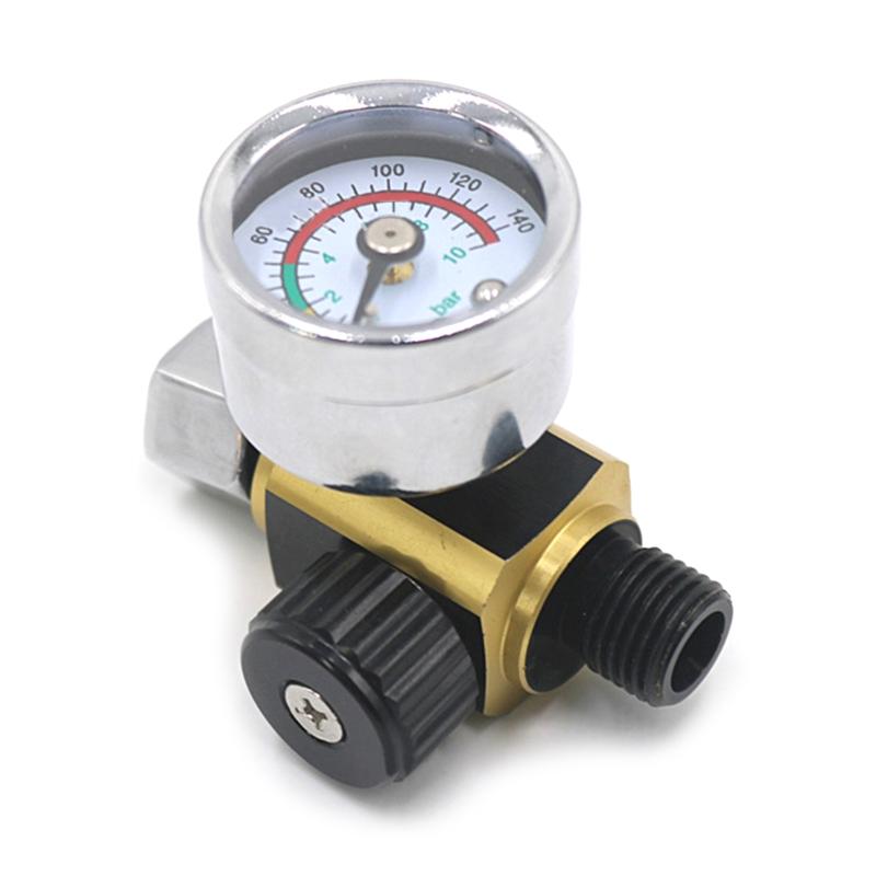 Practical 1/4" Spray Guns Air Regulator Gauge Oil Water Separator Spray Gun Adapter for Spray Guns and Pneumatic Tools
