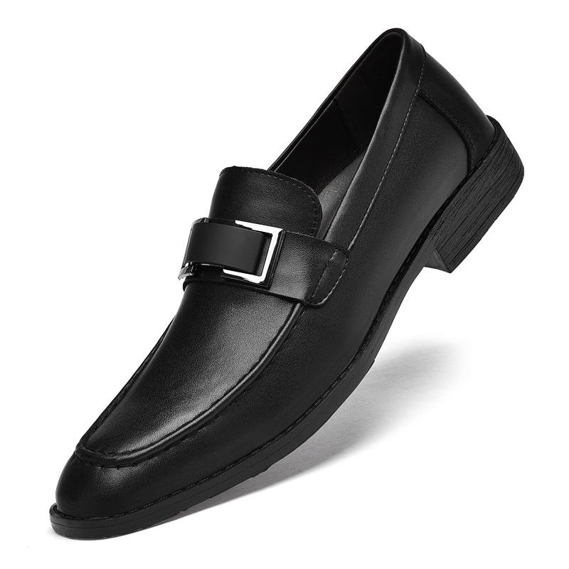 Men s Slip-On Cowhide Leather Shoes - Large Size, Soft Sole, Breathable, Formal & Casual Wear US 10