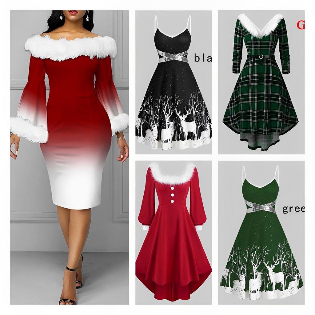 Mrs Santa Claus Christmas Dress Women Cosplay Party Costume Soft And Skin-touch Velvet Material