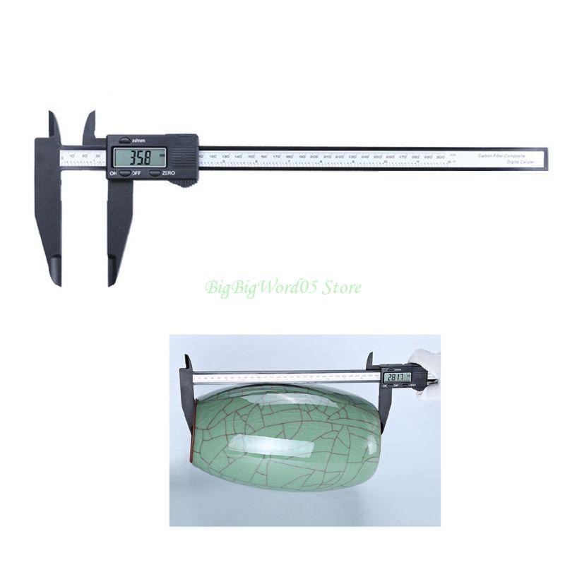 24TE 12inch 300mm Electronic Digital Caliper Big LCD Plastic Digital Vernier Caliper серебряный