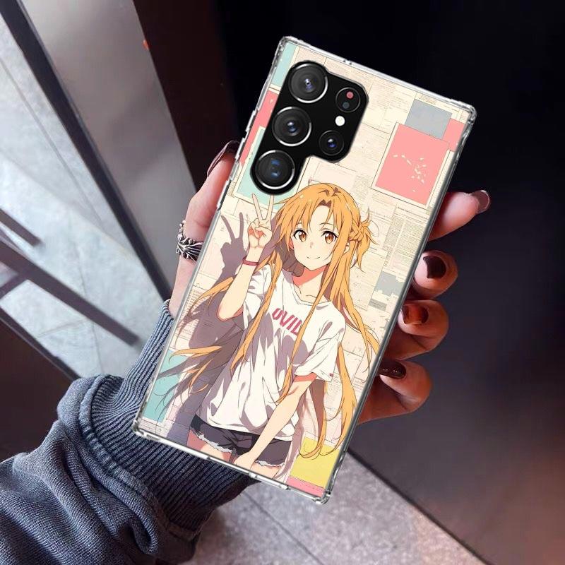 

Sword Art Online Yuuki Asuna Phone Case For Samsung Galaxy S26 S25 Edge S24 S23 Ultra S22 Plus S21 S20 FE Soft TPU Back Cover Fu Samsung S22 Ultra