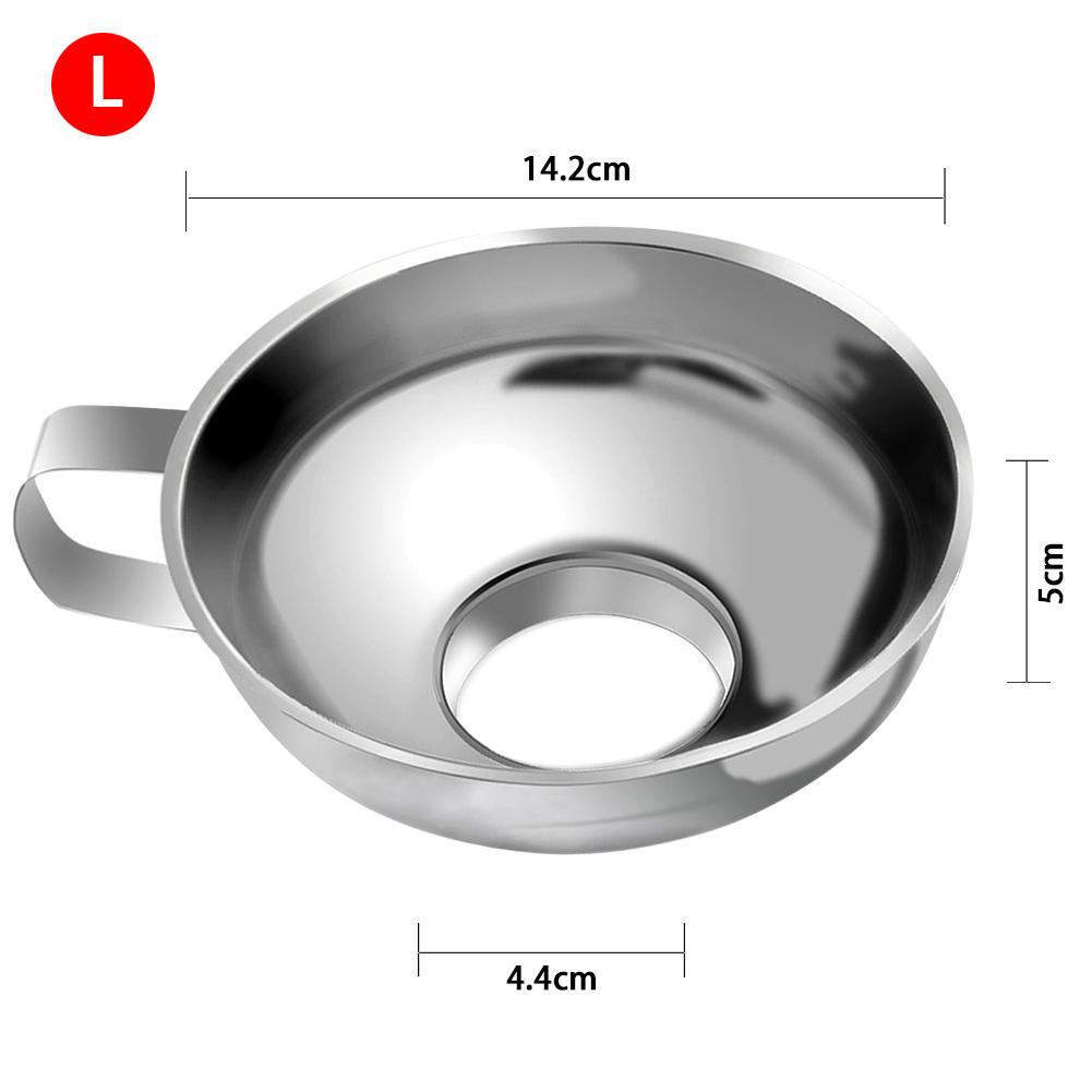 2pcs Food Funnel Kitchen Funnel Stainless Steel Funnel Wide Mouth Funnel Jam Filler X2pcs
