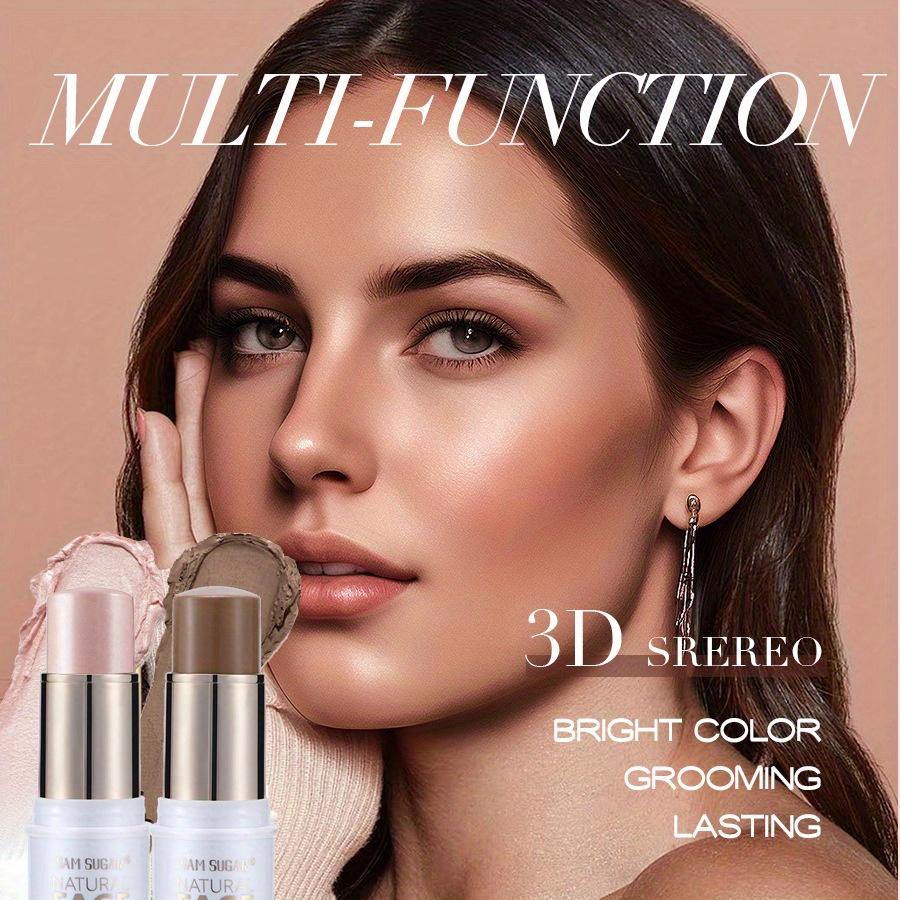 Rouge-Highlighting- und Konturierungsstift, aufhellender, matter Konturierungs-Stereostift für das Gesicht, Concealer, Rouge-Konturcreme, multifunktionaler Make-up-Stift