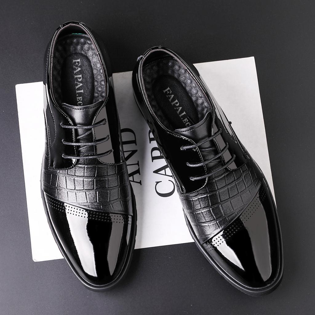 2025 Neue Lederschuhe Herrenkleid Business Britischer Stil Herrenschuhe Trauzeuge Hochzeit Derby Schuhe Kleid Pendler Trend