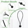 10/20pcs Nylon Heavy-Duty Elastic Rope with Ball, Tent Guyline, Camping and Cargo Handling, Outdoor Support Equipment, Black