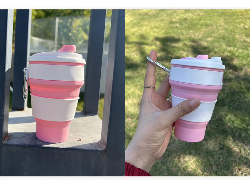 Collapsible Silicone Travel Cup - Portable Outdoor Folding Tumbler