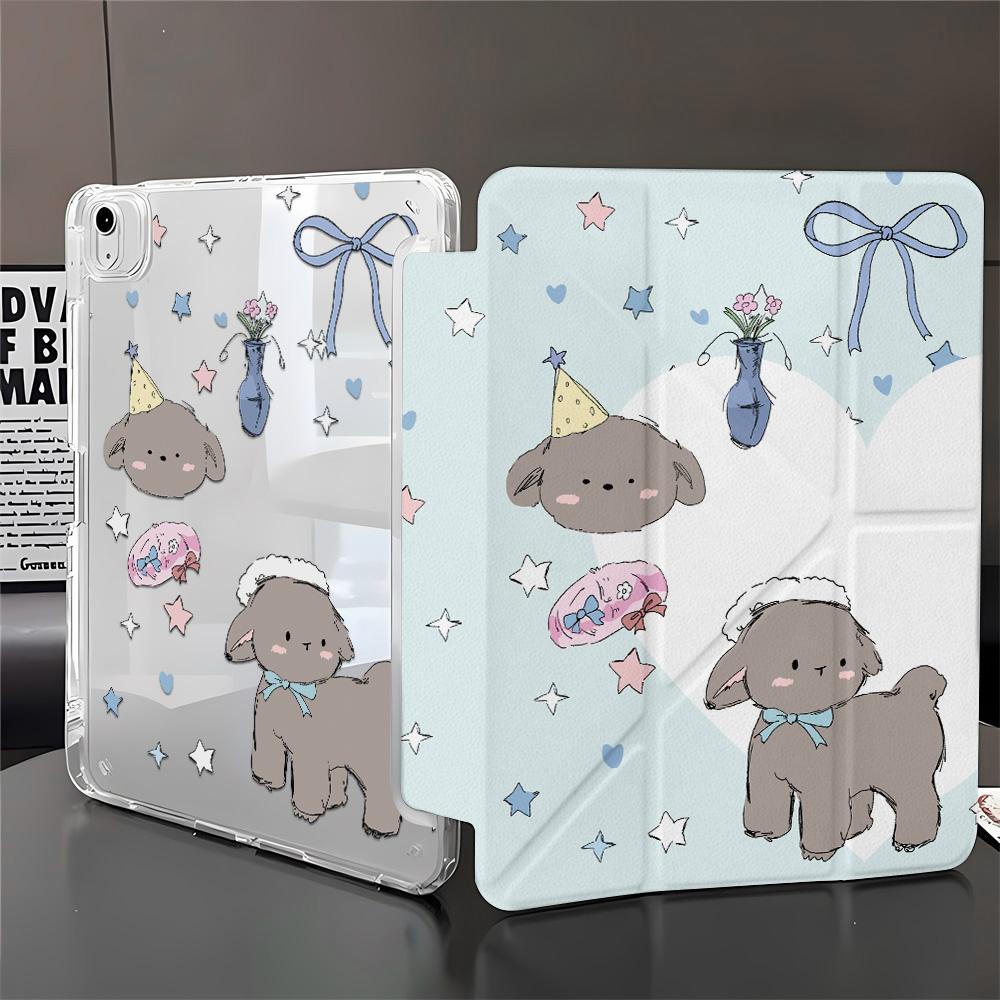 Cute Lamb Cartoon Case For iPad 11 10.9in 7th 8th 9th Gen 10.2 Case for iPad A16 11th Air 13 4 5 Pro 11 Case Y Fold