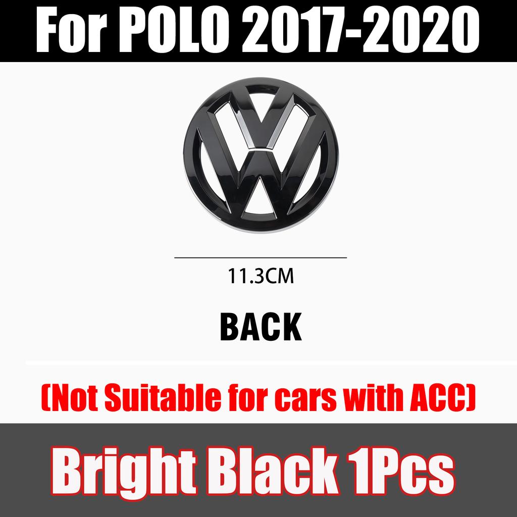 Car Front Radiator Grille Logo Decoration Cover Rear Trunk Lid Badge Sticker Decal For Volkswagen VW Polo 2017-2020 Accessories mhsv0