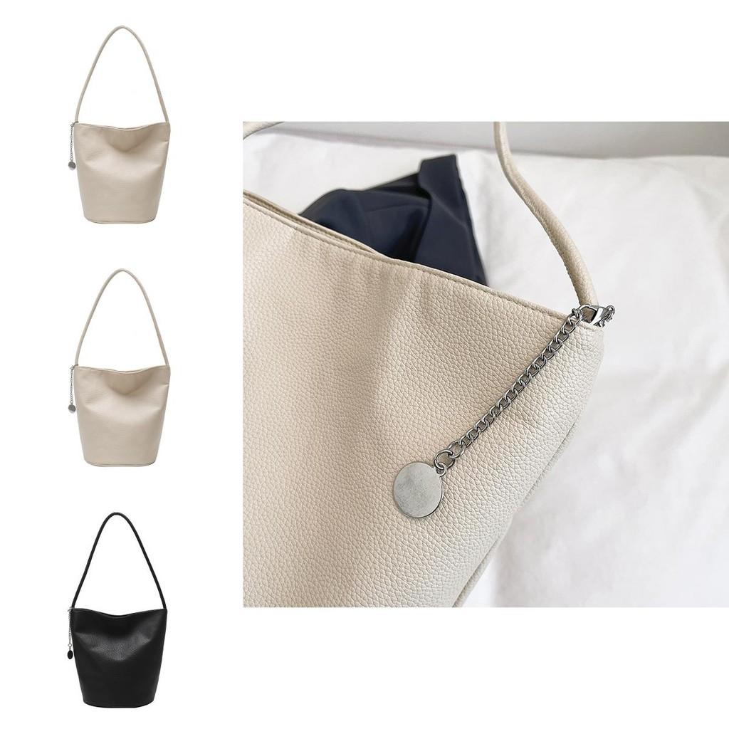 Minimalist Pu Water Bucket Bag With Inner Pocket For Casual Outings