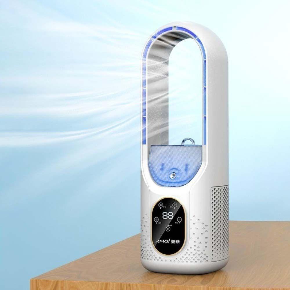 6 Speeds Bladeless Misting Fan Water Mist Atomization Desktop Cooling Fan  Home Office
