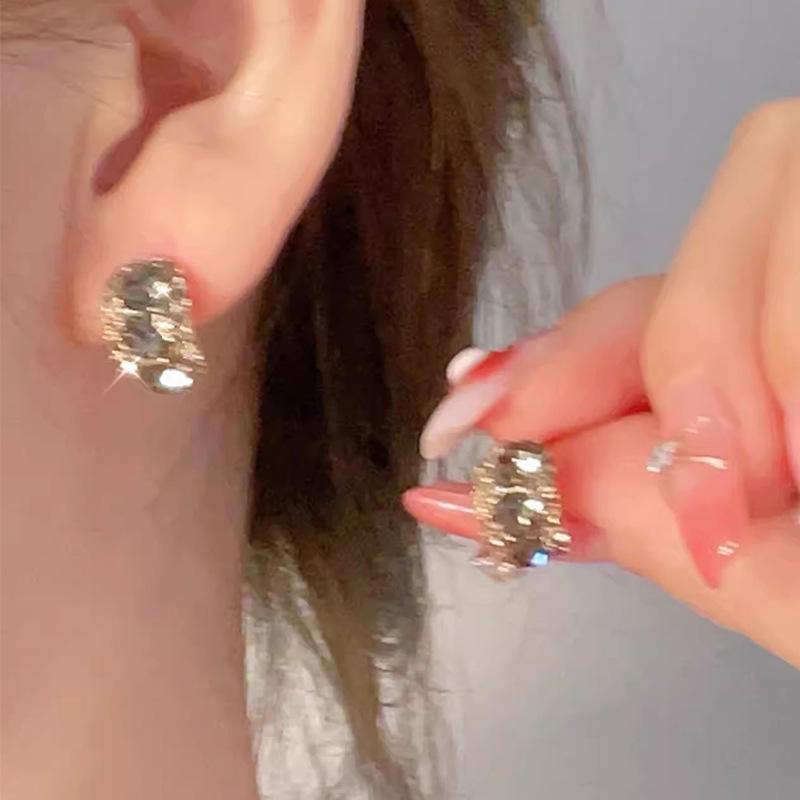 S925 Silver Needle Fairy Flower Earrings - Elegant Luxury 4-Piece Set for Women