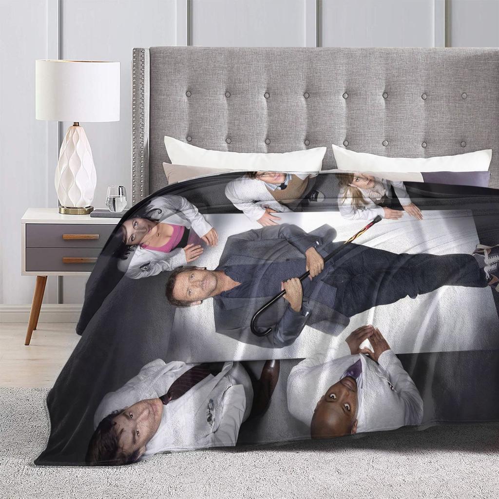 Dr Gregory House Flannel Blankets Winter Super Warm Throw Blanket for Kids Home Decor Pattern Bedspread Sofa Bed Cover