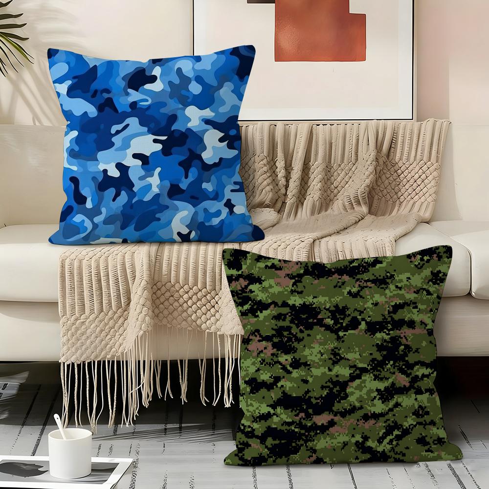 Decorative Military Camo Pillow Case Pillowcase, Double-sided Printed, Sofa Cushion, Bedroom Headboard Pillow