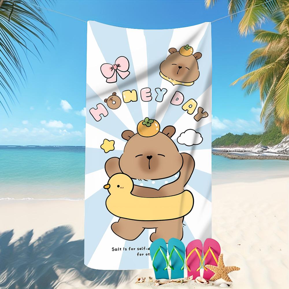 Capybara-Printed Beach Towels: Fun and Stylish for Your Beach Adventures! Sofa Cushion Cover, Room Home Decorationortable