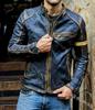 European and American men's clothing men's leather jacket male teen stand-up collar punk men's motorcycle leather jacket