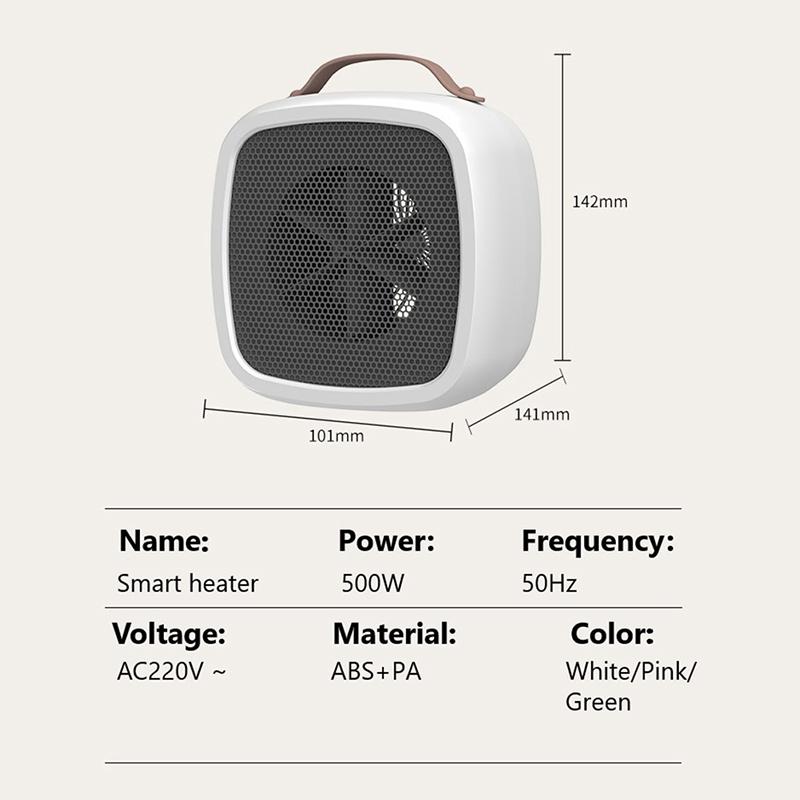 500W Mini Electric Heater For Home Desktop Household Energy Saving Quick Heating Warmers Bedroom Office Air Heating Machine