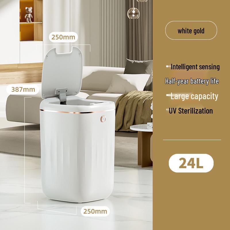 Automatic Smart Induction Trash Can for Home – Large Capacity for Living Room, Kitchen, Bathroom