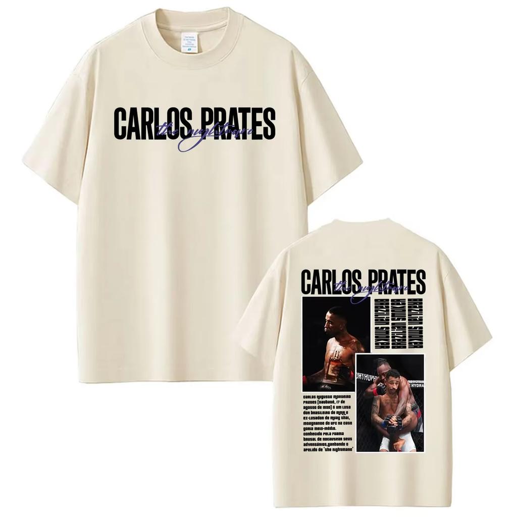 2026 Funny Carlos Prates Brazilian Smoker Graphic T Shirt Men's Women Fashion Gothic Classic T-shirts Y2K Gothic Cotton Oversized T-shirts