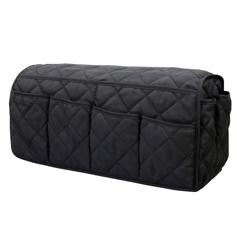 Sofa Armrest Storage Bag for TV Remote & Organizer - Cotton Fabric Side Pocket with Strap, Multipurpose Chair Organizer Pouch