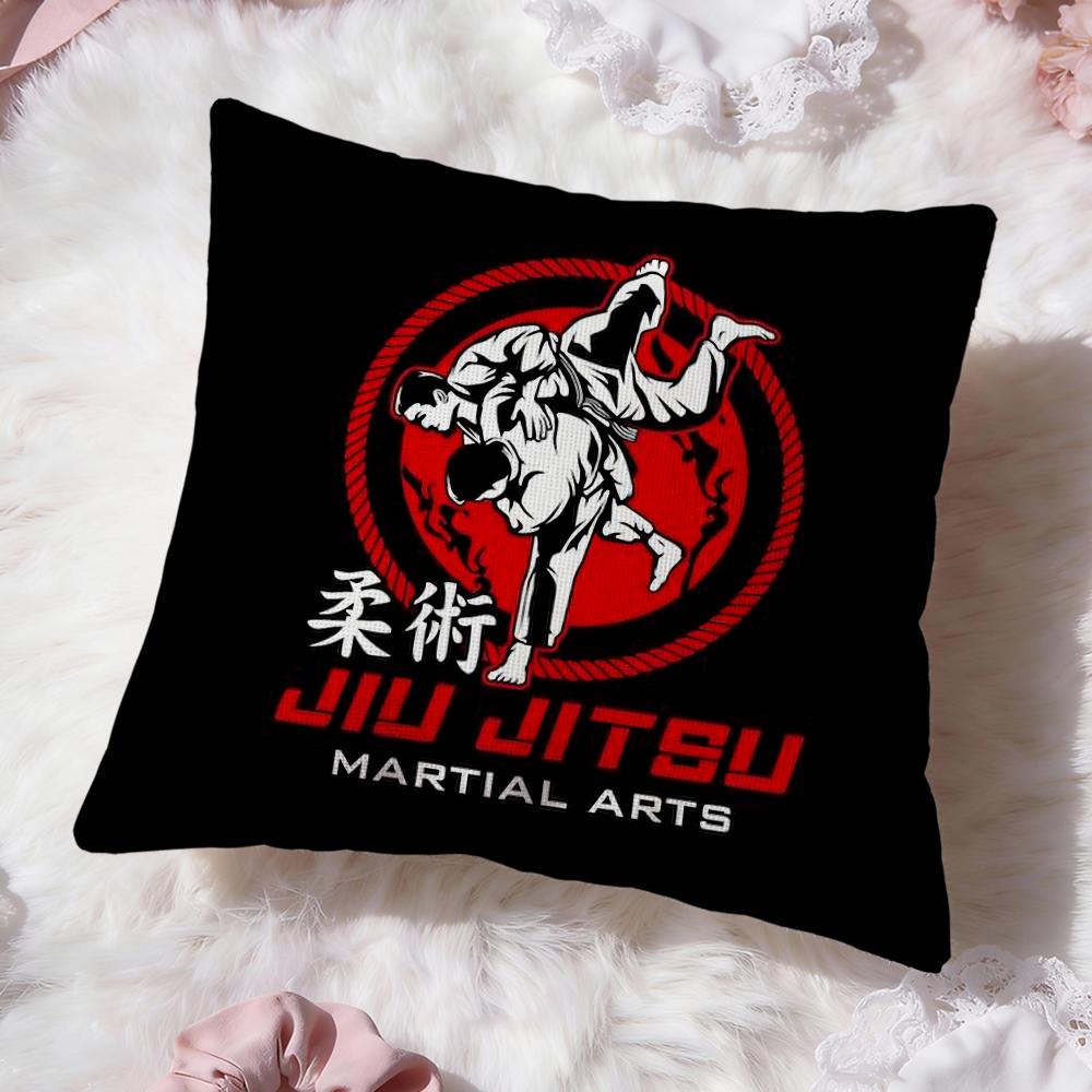 Sports Judo Martial Arts Cushion Cover Premium Comfort Reversible Pillow Cove -Two in One Design for Any Room & Car Interior
