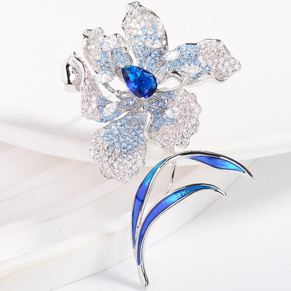 

Мода Кристалл Цветок Брошь Булавка Стразы Броши Свадебные Украшения Подарок Вечеринка синий