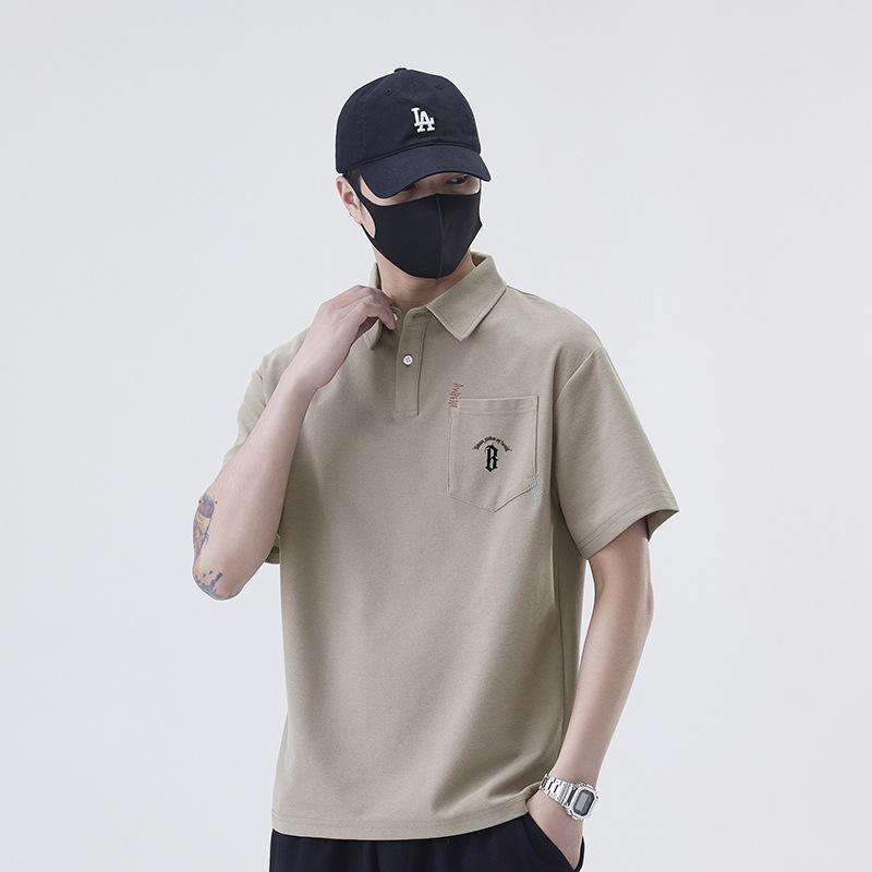 New Summer T-shirt Loose Trendy Lapel Short-sleeved POLO Shirt T-shirt