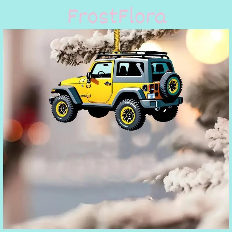 Mirror Acrylic Vehicle Ornament With Offroad Theme Car Interior Decoration Gift