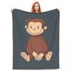 Curious George Blanket Fleece Sofa Throw Blanket Warm Throw Blankets for Couch Bedding Office Throws Bedspread Quilt