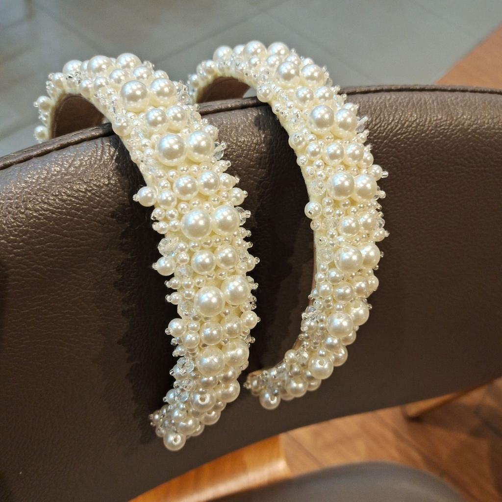 Baroque pearl headband hand braided hairband women's fashion hair accessories